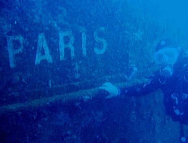 Дайвинг на затонувший корабль Paris