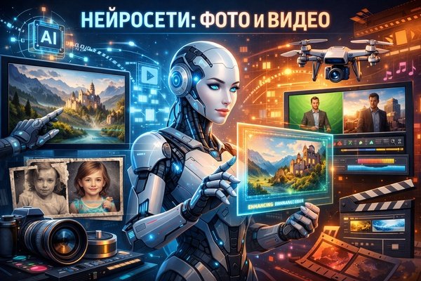 Нейросети (ИИ) для работы с фото и видео: создание, редактирование и улучшение