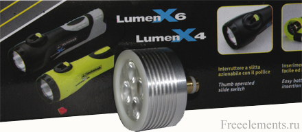 Светодиодная вставка Lumen Led Lamp для подводного фонаря Lumen X6 и Lumen X4 Итальянской фирмы Technisub для подводной охоты.